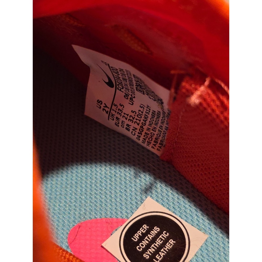 Nike Air Zoom Turf Indoor Soccer Shoes FQ8284-800 2Y New Orange Pink Teal - Picture 8 of 8